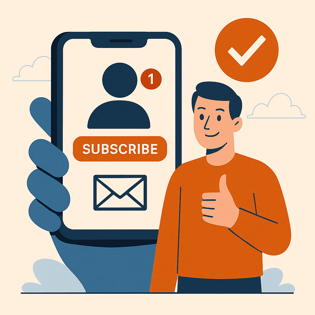 Ilustracja w stylu flat design przedstawiająca klienta przekazującego symbol zgody przedsiębiorcy - wizualizacja idei marketing permission.